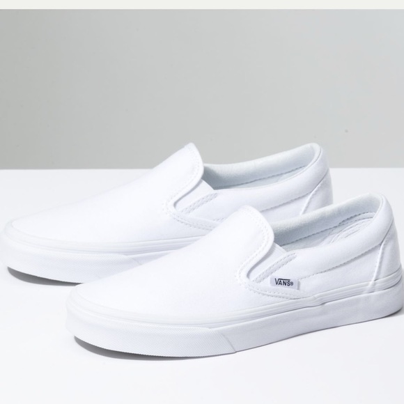 womens white canvas slip on sneakers